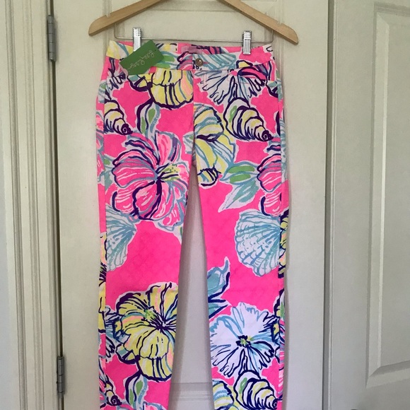 Lilly Pulitzer “Kelly” Skinny Ankle Pants 🌸 “Swept by the Tides” Size 0. NWT - Picture 5 of 6